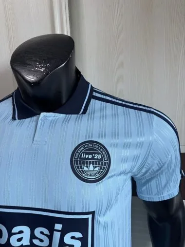 2025/26 AD x Oasis Tour Jacquard Blue font 25 Player Version Jersey (S-2XL)