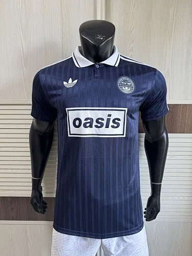 2025/26 AD x Oasis Tour Jacquard Dark Blue font 25 Player Version Jersey S-2XL