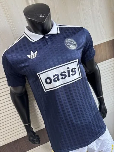 2025/26 AD x Oasis Tour Jacquard Dark Blue font 25 Player Version Jersey (S-2XL)