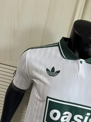 2025/26 AD x Oasis Tour Jacquard Green and White font 25 Player Version Jersey (S-2XL)