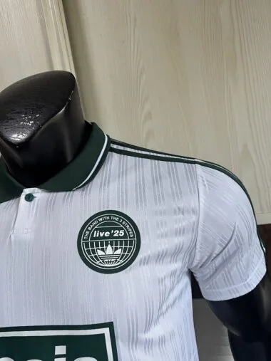 2025/26 AD x Oasis Tour Jacquard Green and White font 25 Player Version Jersey (S-2XL)