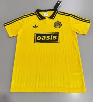 2025/26 AD x Oasis Tour Jacquard Yellow font 25 Jersey S-4XL