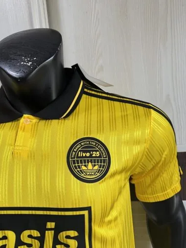 2025/26 AD x Oasis Tour Jacquard Yellow font 25 Player Version Jersey (S-2XL)
