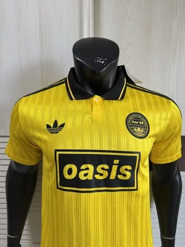 2025/26 AD x Oasis Tour Jacquard Yellow font 25 Player Version Jersey (S-2XL)