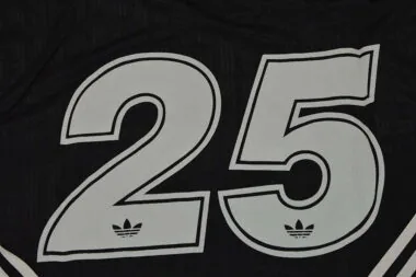 2025/26 Adidas x Oasis Tour Jacquard 25 Black with White Long sleeves Jersey (S-4XL)