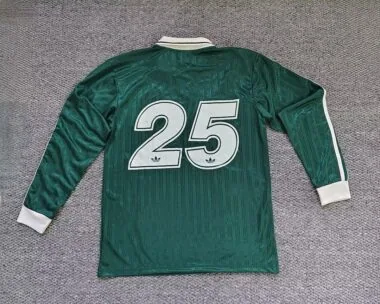 2025/26 Adidas x Oasis Tour Jacquard 25 Green with White Long sleeves Jersey (S-4XL)