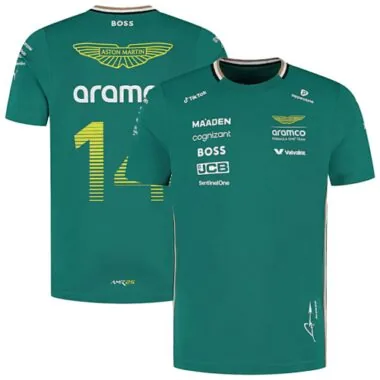 Camiseta de rugby verde de Aston Martin #14 de 2025