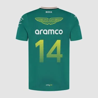 Maglia da rugby Aston Martin verde #14 del 2025