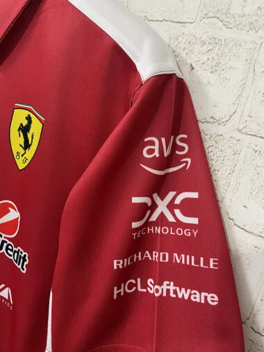 2025 Ferrari red POLO neck F1