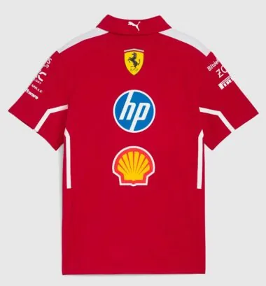2025 Ferrari red POLO neck F1
