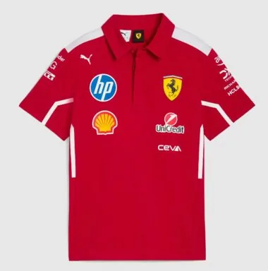 2025 Ferrari red POLO neck F1