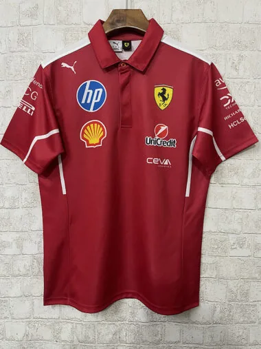 2025 Ferrari red POLO neck F1