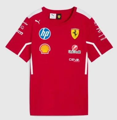 2025 Ferrari red round neck F1