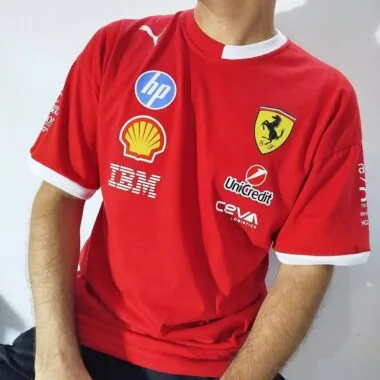 2025 Ferrari red round neck F1