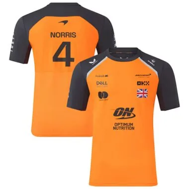 Camiseta de cuello redondo McLaren naranja F1 2025