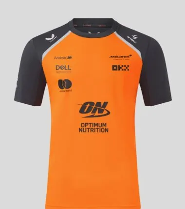2025 McLaren orange round neck F1
