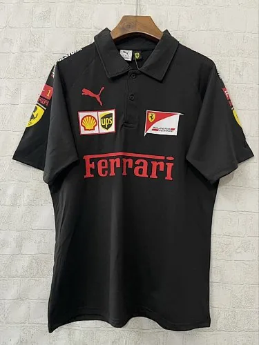 Ferrari 2025 black F1 polo S-3XL