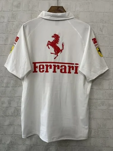 Ferrari 2025 white F1 polo (S-3XL)