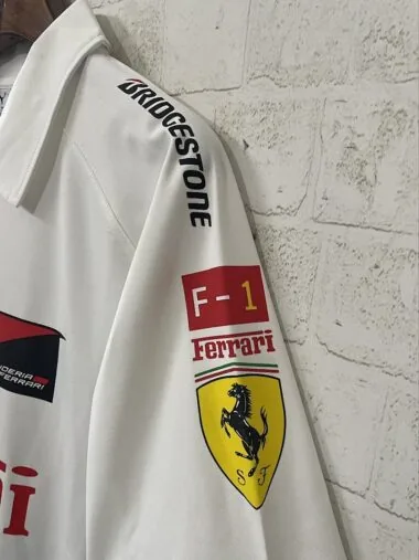 Ferrari 2025 white F1 polo (S-3XL)
