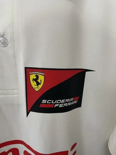 Ferrari 2025 white F1 polo (S-3XL)