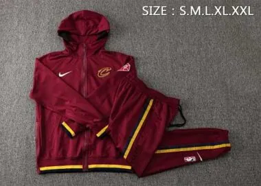 2122 NBA Cleveland Cavaliers Hooded Jacket Kit Light Red