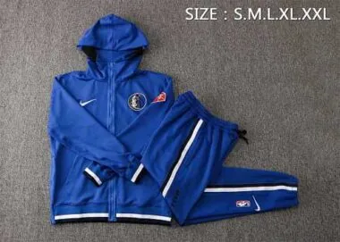 2122 NBA Dallas Mavericks Hooded Jacket Kit Light Blue