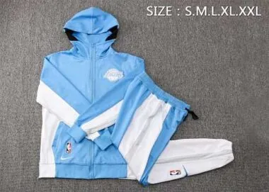 2122 NBA Los Angeles Lakers Hooded Jacket Kit Light Blue