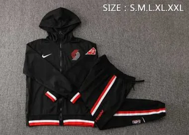 2122 NBA Portland Trail Blazers Hooded Jacket Kit Light Black