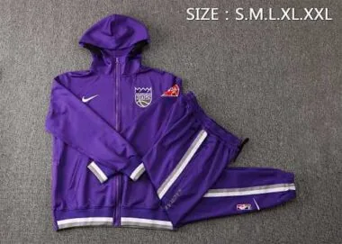 2122 NBA Sacramento Kings Hooded Jacket Kit Light Purple