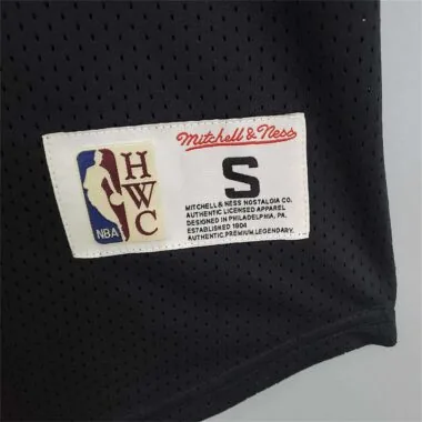 Mitchellness 76ers Black No. 3 Iverson Retro Mesh Short Sleeve