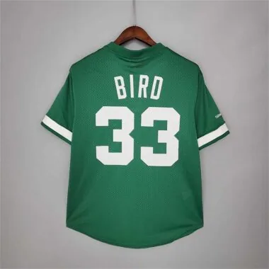 Mitchellness Celtics Green No. 33 Bird Retro Mesh Short Sleeve