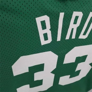 Mitchellness Celtics Green No. 33 Bird Retro Mesh Short Sleeve