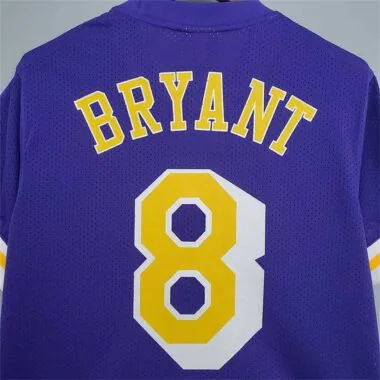 Mitchellness Lakers Purple No. 8 BRYANT Retro Mesh Short Sleeve