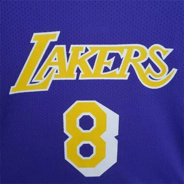 Mitchellness Lakers Purple No. 8 BRYANT Retro Mesh Short Sleeve