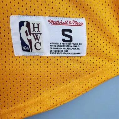 Mitchellness Lakers Yellow No. 8 BRYANT Retro Mesh Short Sleeve