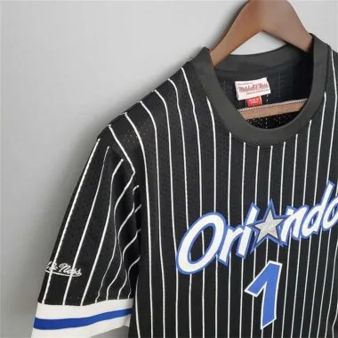 Mitchellness Magic Black No. 1 McGrady Retro Mesh Short Sleeve