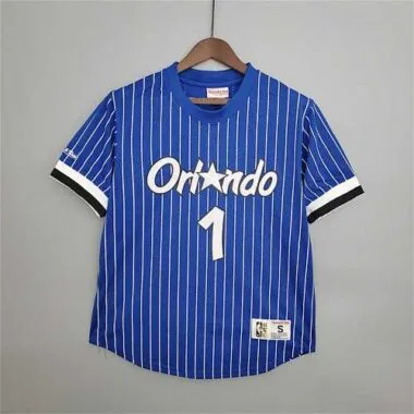 Camiseta de manga corta de malla retro Mitchellness Magic Blue n.º 1 HARDAWAY