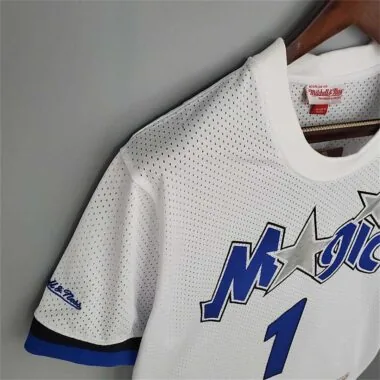 Mitchellness Magic White No. 1 McGrady Retro Mesh Short Sleeve