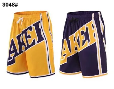 Pantalones HD3048 de los Lakers, estampado digital en dos colores, tallas M-5XL