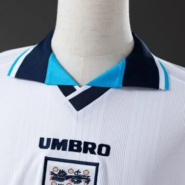 England 1996 home Long sleeve Retro soccer Jersey