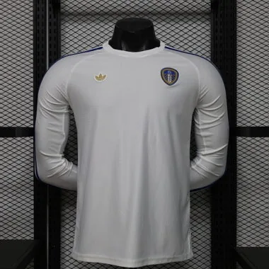 Leeds United 2025/26 White Casual Long SLeeve Jersey Player Version