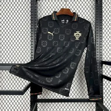 Portugal 2026 EUSEBIO Edição Especial Camisola de futebol de manga comprida S-4XL