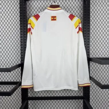 Retro 1996 Spain third white long sleeves Jersey (S-2XL)