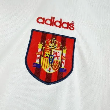 Retro 1996 Spain third white long sleeves Jersey (S-2XL)