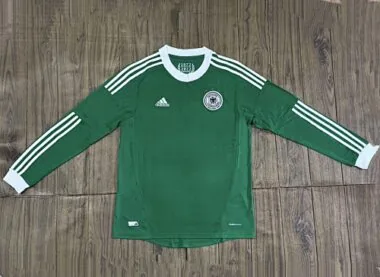 Retro 2012 Germany away long sleeve green soccer jersey size S-2XL