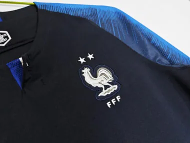 Retro 2018 France home long sleeves Jersey (S-2XL)