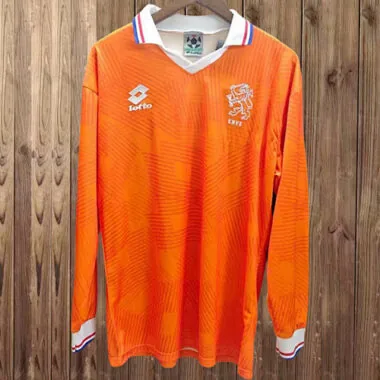 Retro Netherlands 1992 away long sleeve Soccer Jersey S-XXL