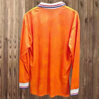 Retro Netherlands 1992 away long sleeve Soccer Jersey (S-XXL)