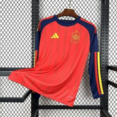 Spain 2026 World Cup Home long sleeve soccer jersey S-4XL