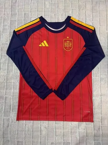 Spain 2026 World Cup Home long sleeve Jersey (S-4XL)